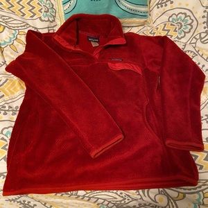 Patagonia Red Re-Tool Snap fleece Top